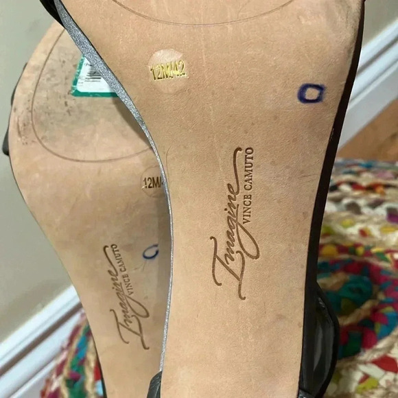 Imagine Vince Camuto Devin satin silver  heels - Picture 6 of 6